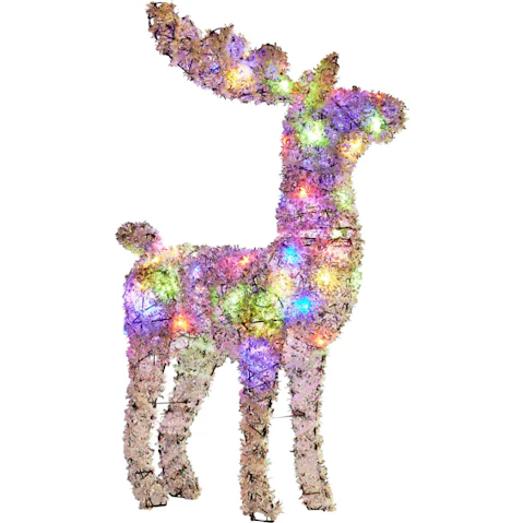 Christabelle Animated Reindeer and Multi-Coloured LED Lights - 112cm