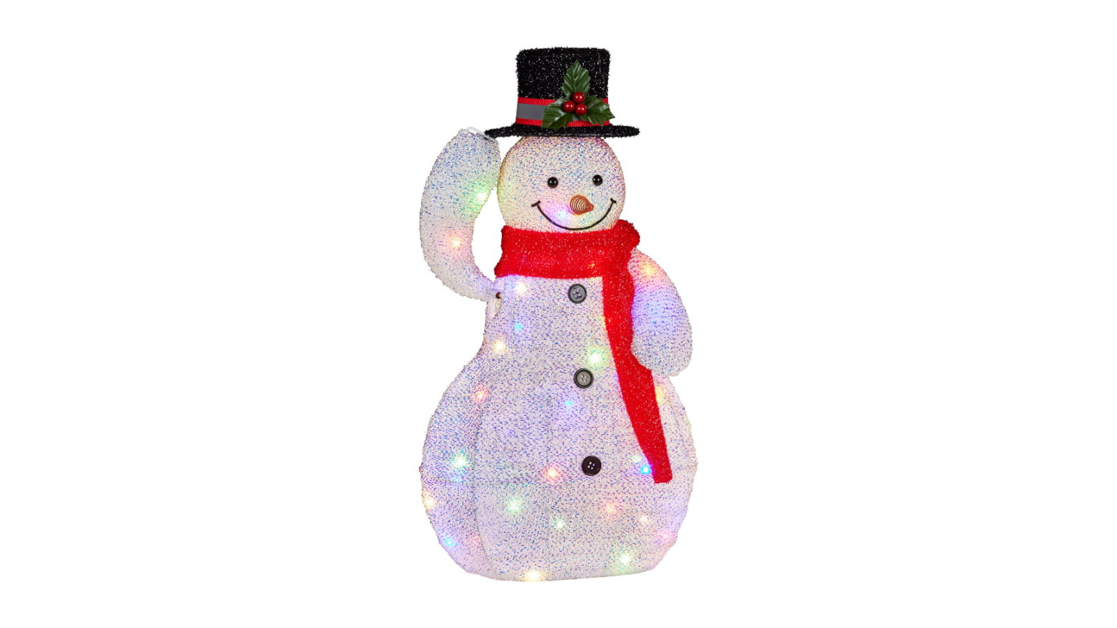 Christabelle Animated Snowman and Multi-Coloured LED Lights - 51cm
