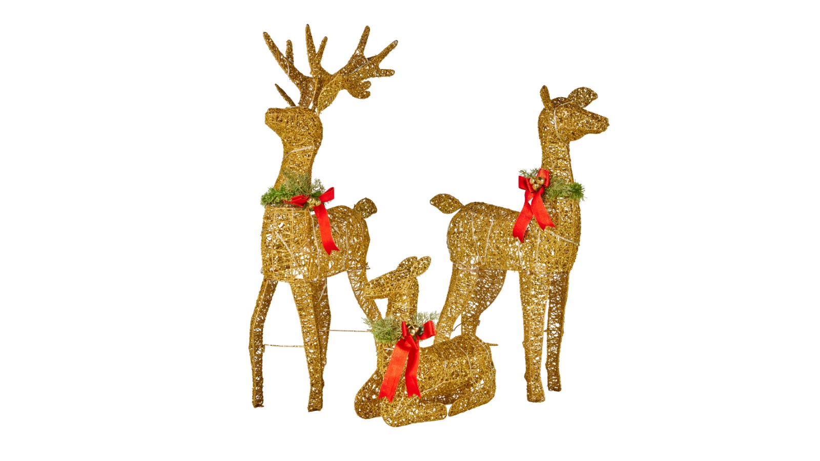 Christabelle Set of 3 Reindeer Family Christmas Light - 1.07m