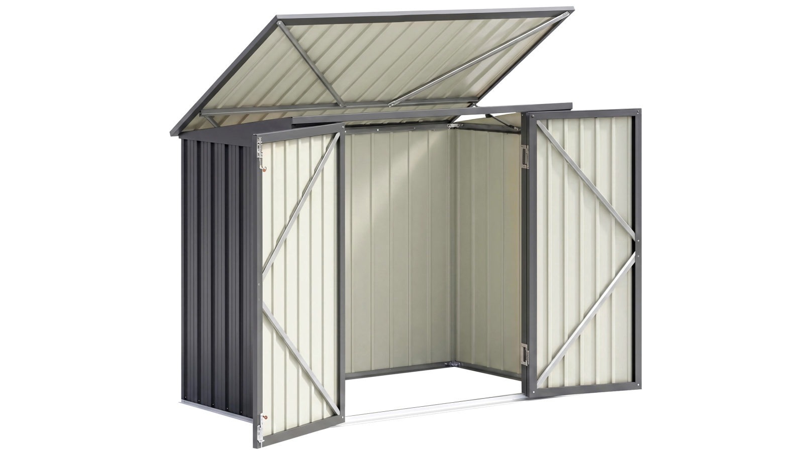 Giantz Garden Shed Wheelie Bin Storage Enclosure Outdoor Lockable Steel Cabinet