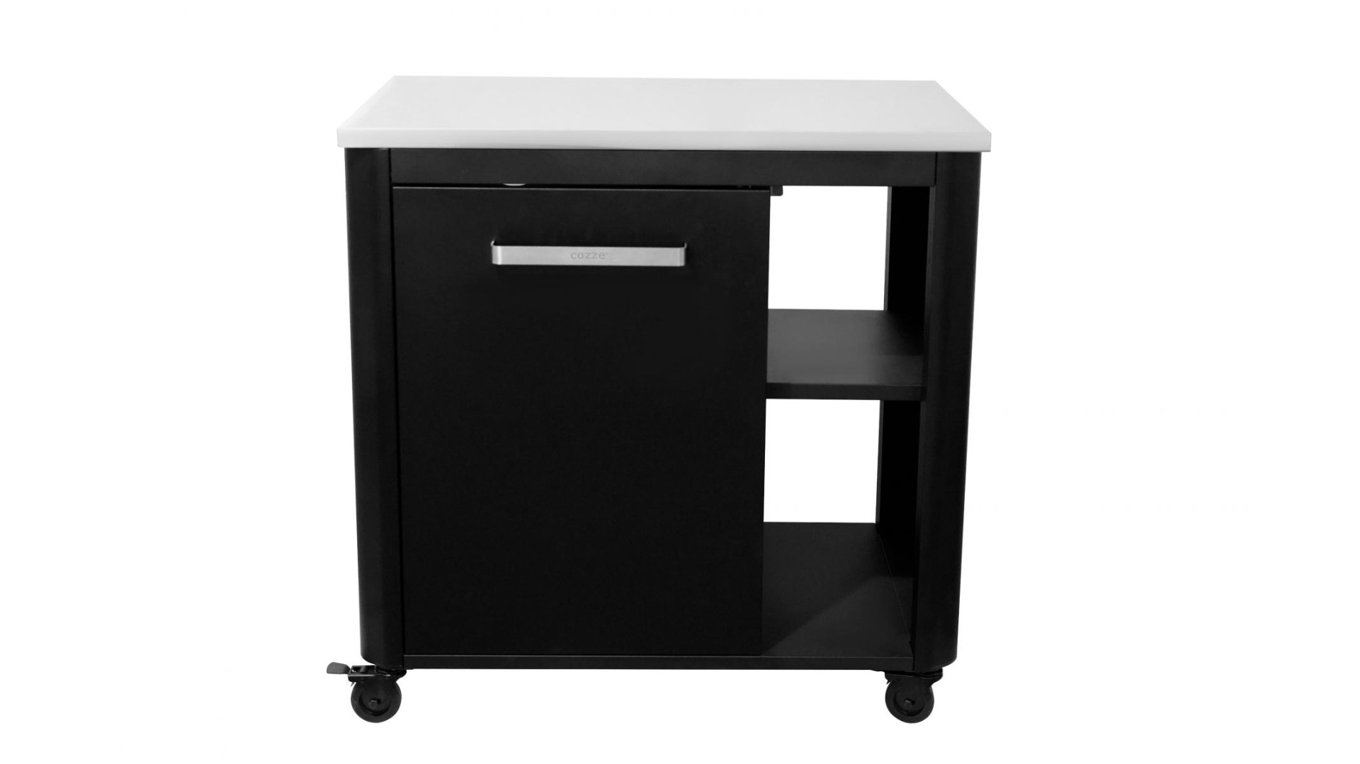 Cozze 90cm Outdoor Kitchen Table with Shelf