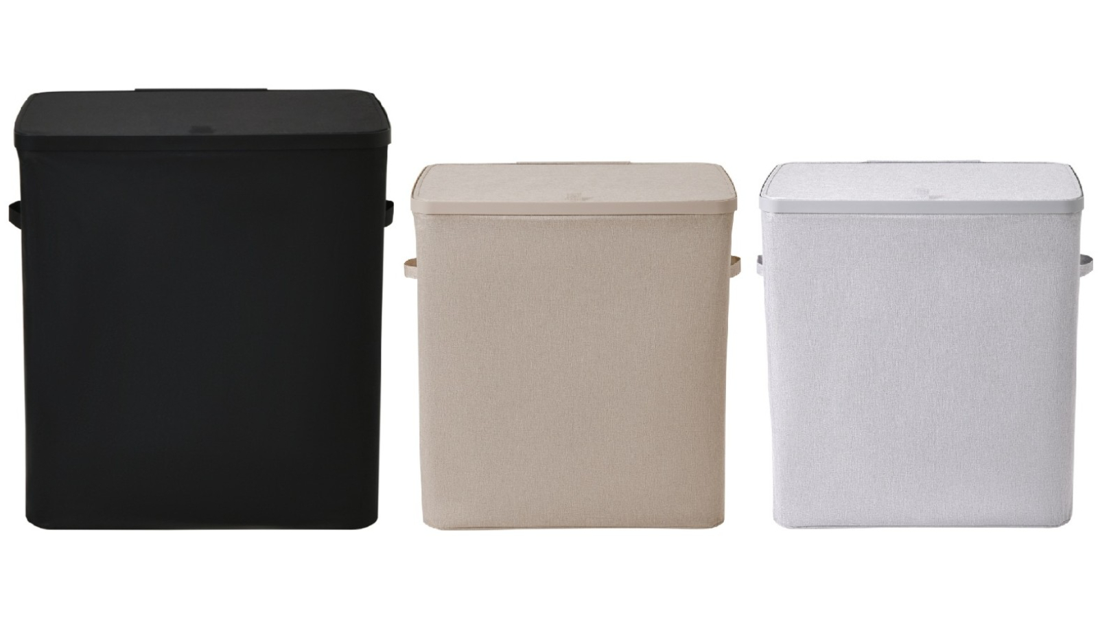 Sherwood Voyager 3-Section Laundry Hamper 120L Faux Linen