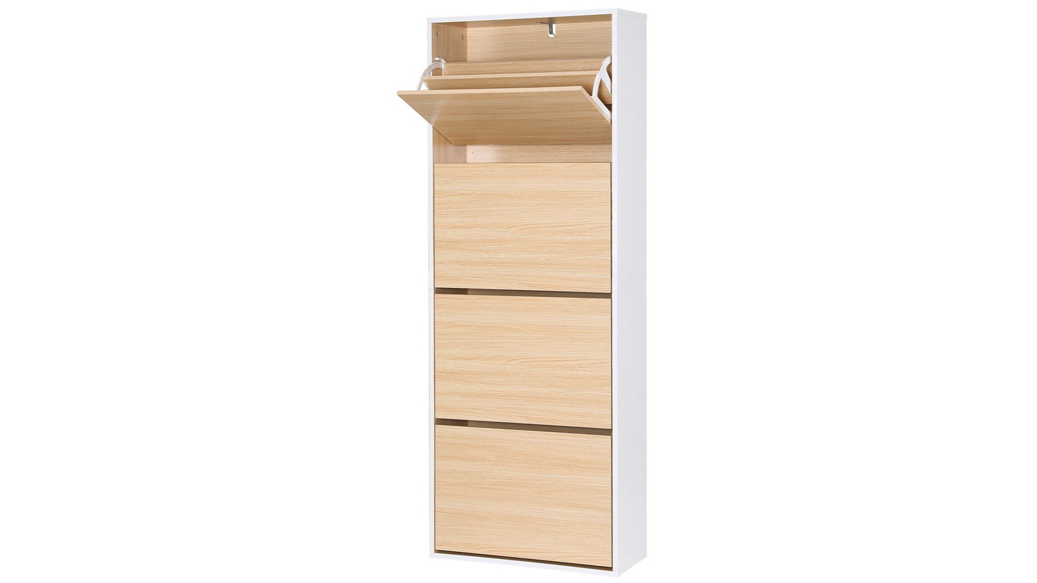 Artiss 24-Pair Shoe Rack Cabinet with Adjustable Shelf - Pine