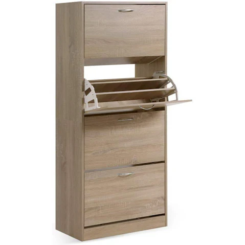 Artiss 60 Pairs Shoe Rack Organiser - Wood