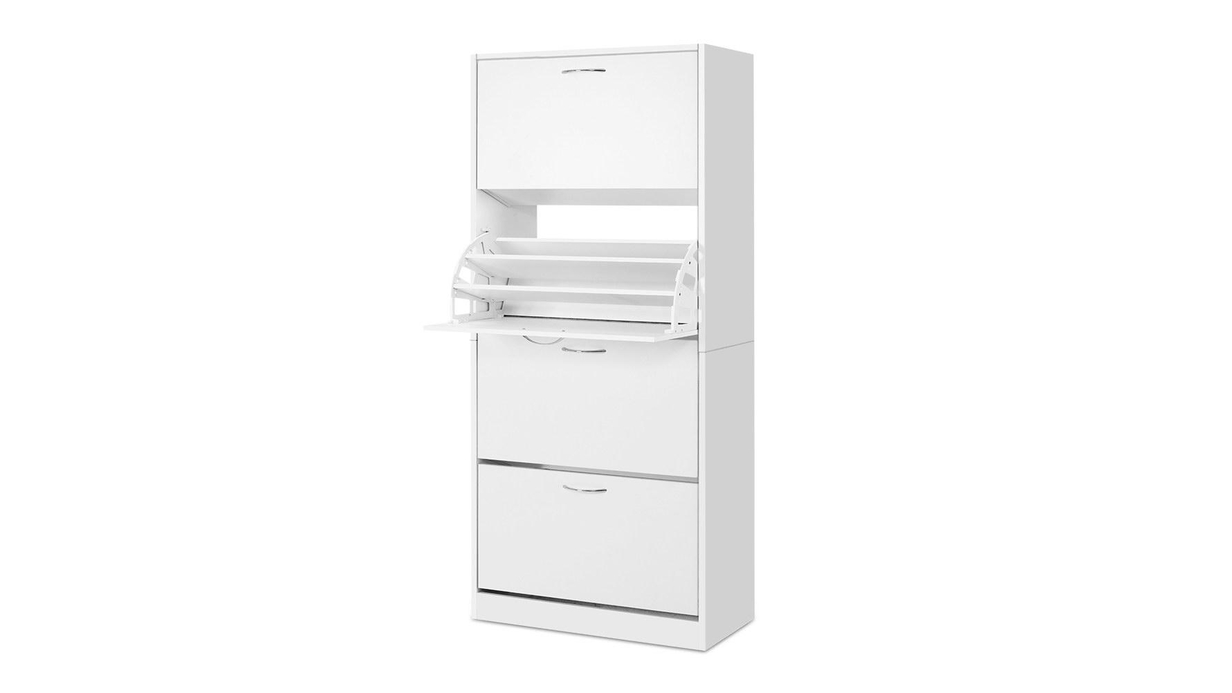 Artiss 60 Pairs Shoe Rack Organiser - White