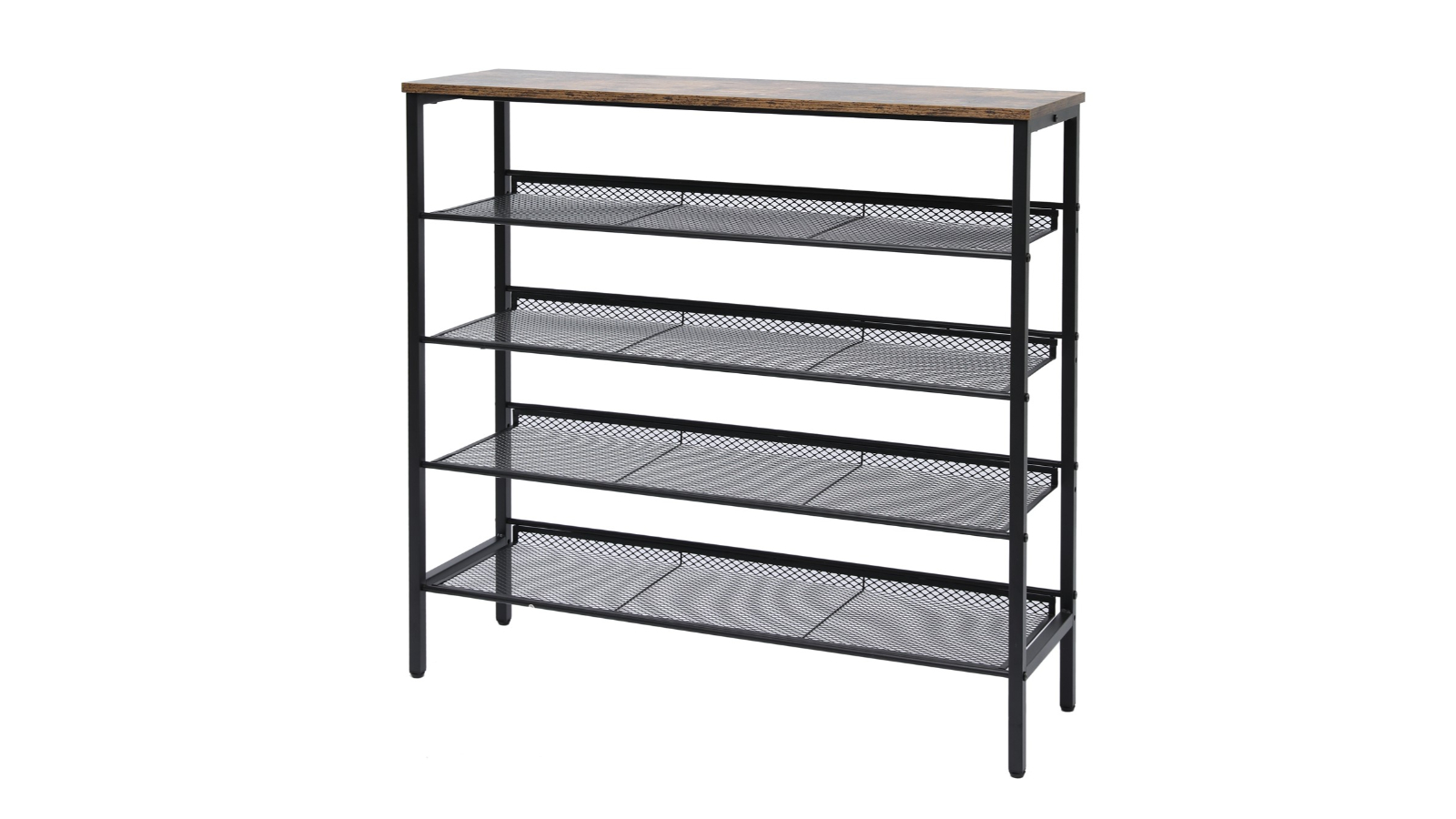YES4HOMES 5-Tier Flat and Slant Adjustable Stand Shoe Rack - Medium