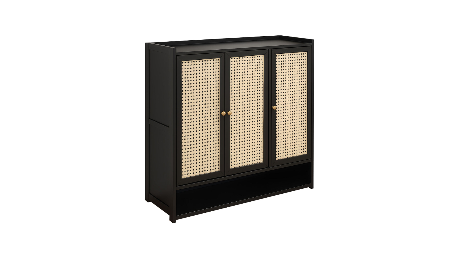 MIUZ 3-Door Bamboo Shoe Rack with Multi-Layer Design and Ventilated Door