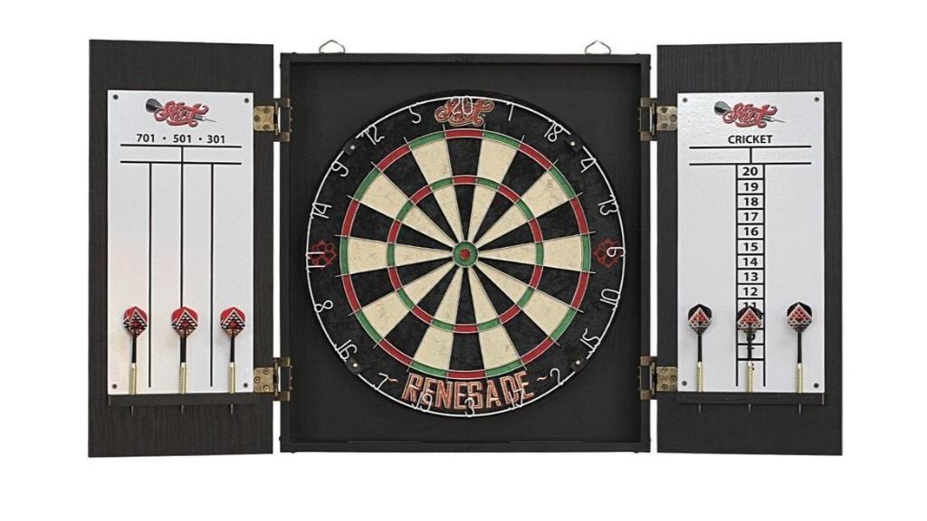 Shot Renegade Tournament Dartboard and Cabinet Set