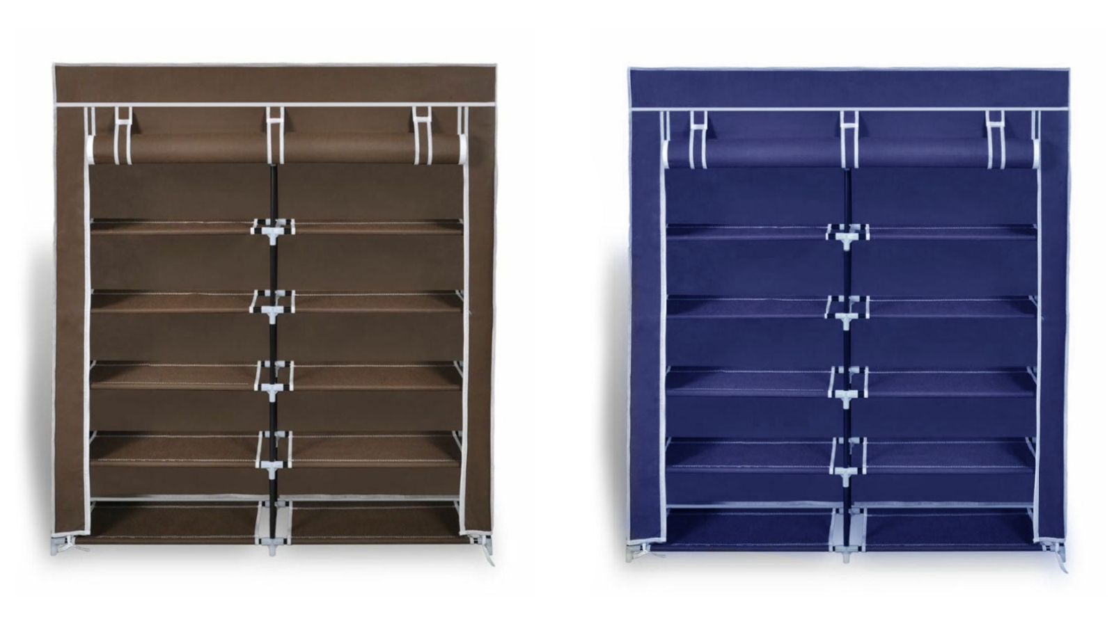 Bargene 2-Doors Portable Storage Shoe Rack with Cover Harvey Norman