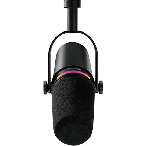 Shure Black Motiv Dual-Output Cardioid Dynamic Podcast Microphone