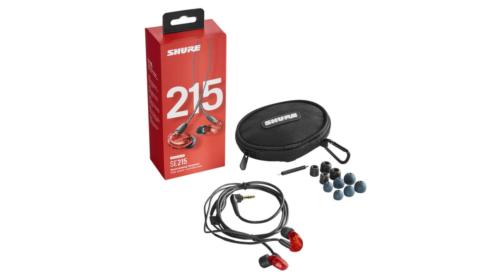 Shure Stereo Sound Isolating In-Ear Earphones - Red