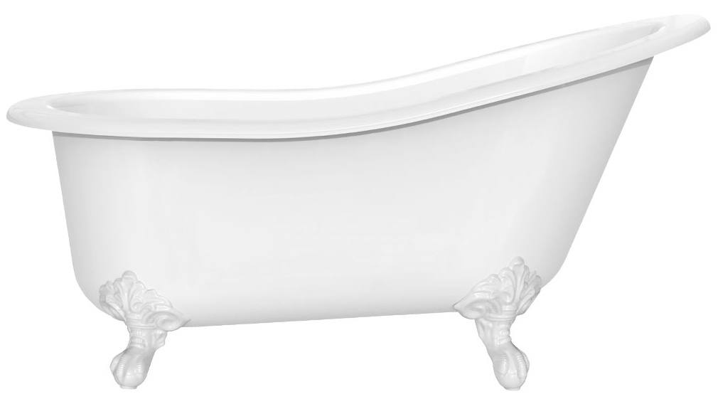 Victoria & Albert Shropshire White Bath with QUARRYCAST White Feet