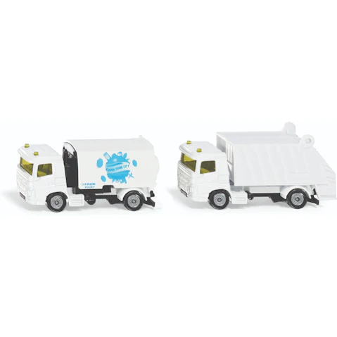 Siku Municipal Set Road Sweeper Garbage Truck