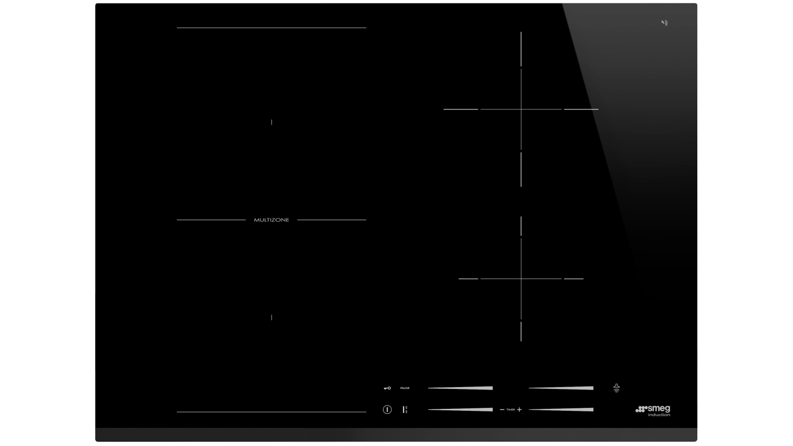 Smeg 700mm 4 Zone Induction Cooktop Black Harvey Norman