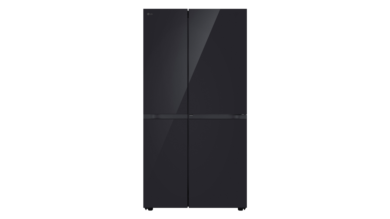 LG 655L ThinQ Flat Door Side by Side Fridge - Black Glass