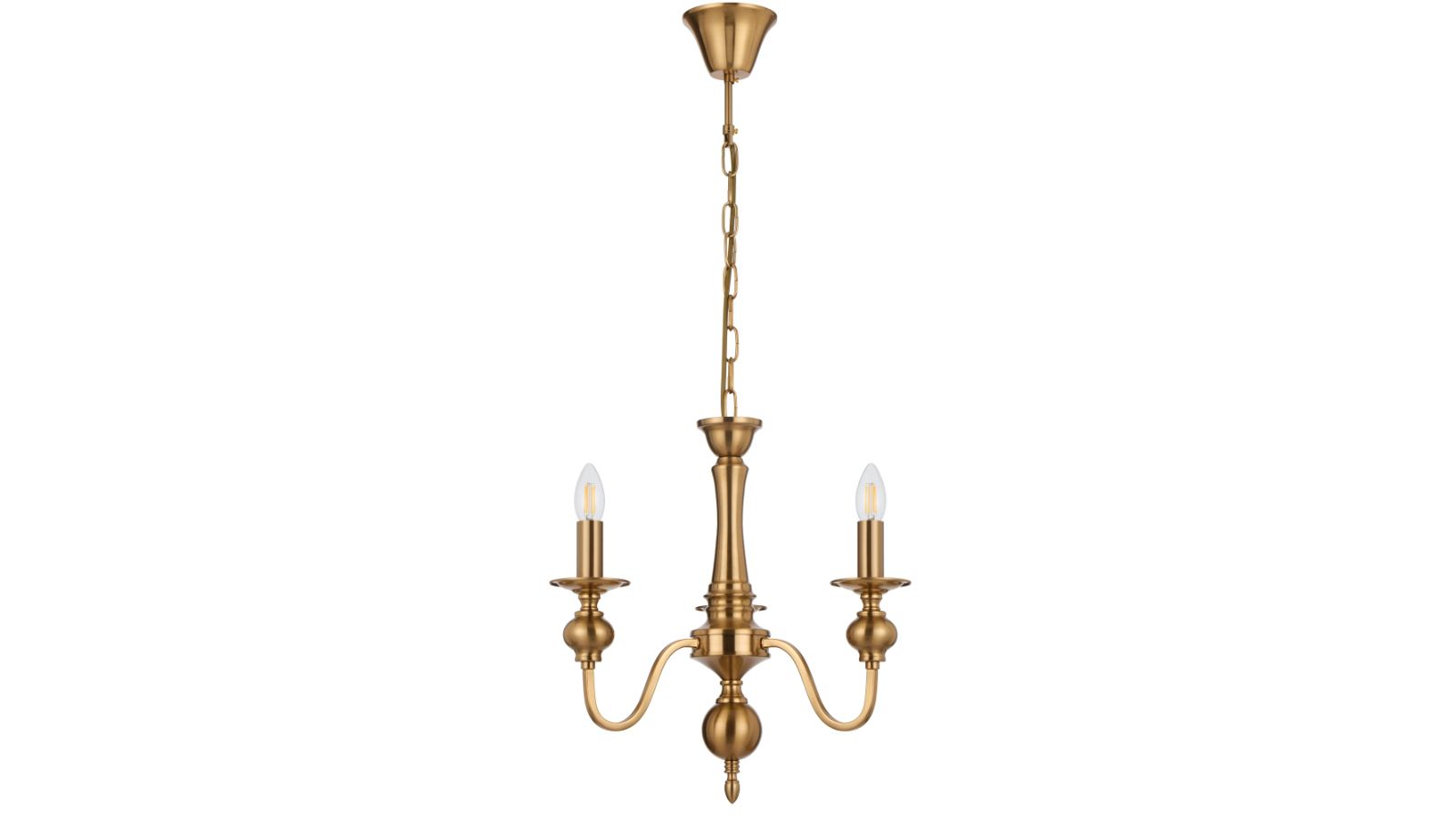 Pretty & Practical Bellaton Copper 3-Light Pendant with Smooth Curved Frame