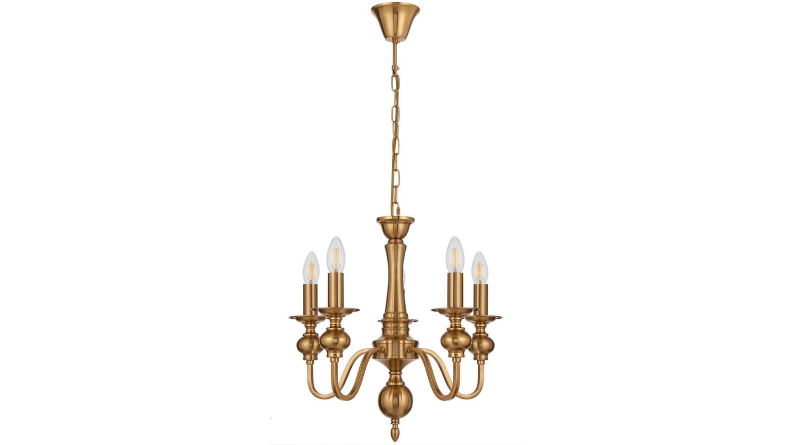 Pretty & Practical Rivaton Copper Pendant Light with Chain Suspension