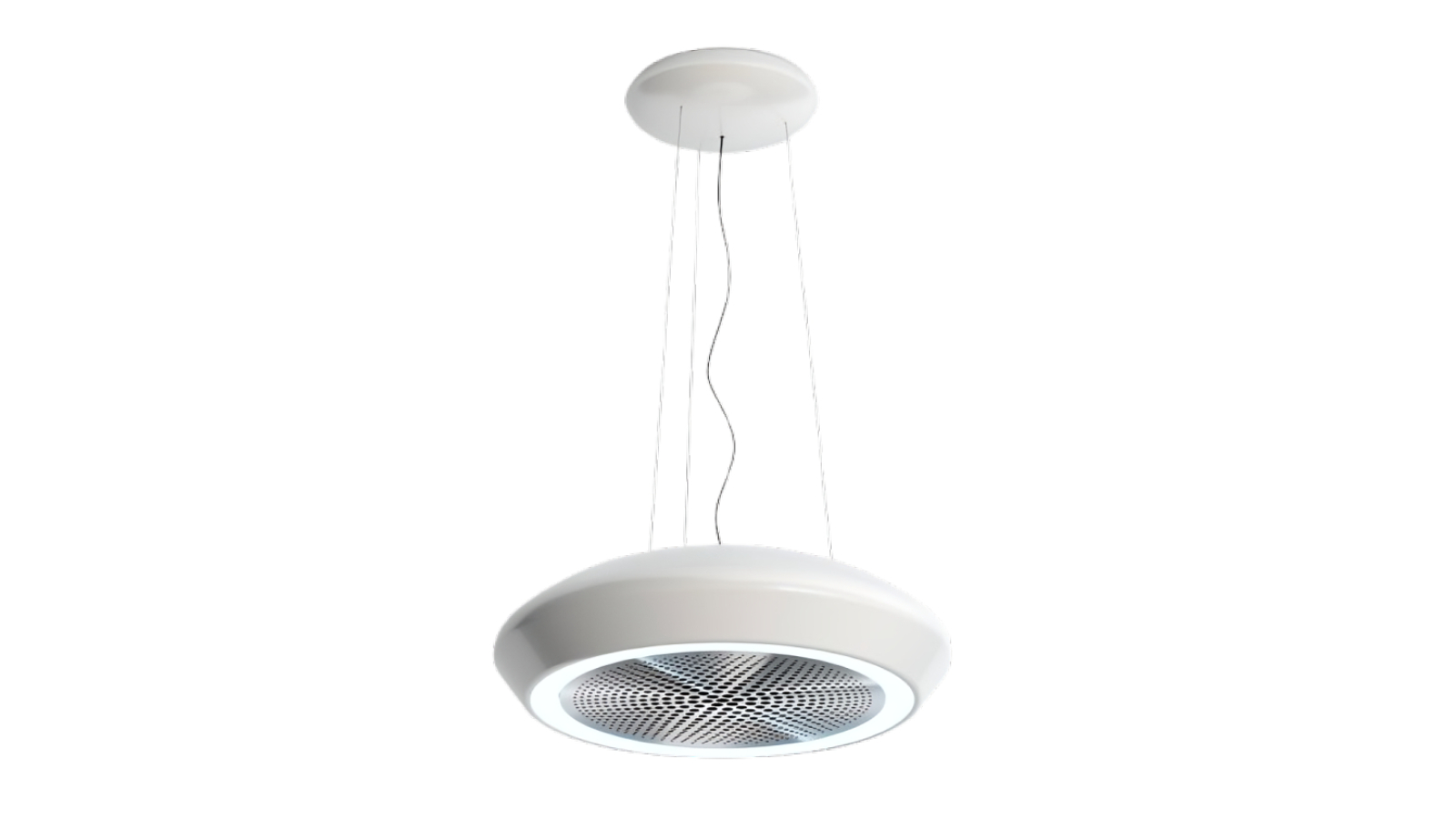Sirius Ceiling Mount Pendant Recirculating Rangehood - White