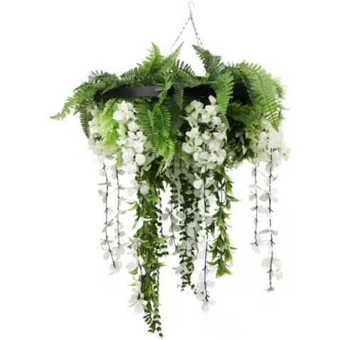 Designer Plants UV Resistant Black Framed Hanging Disc