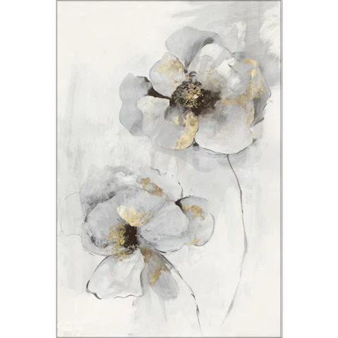 La Grolla Silver Finesse I Unframed Canvas Wall Art