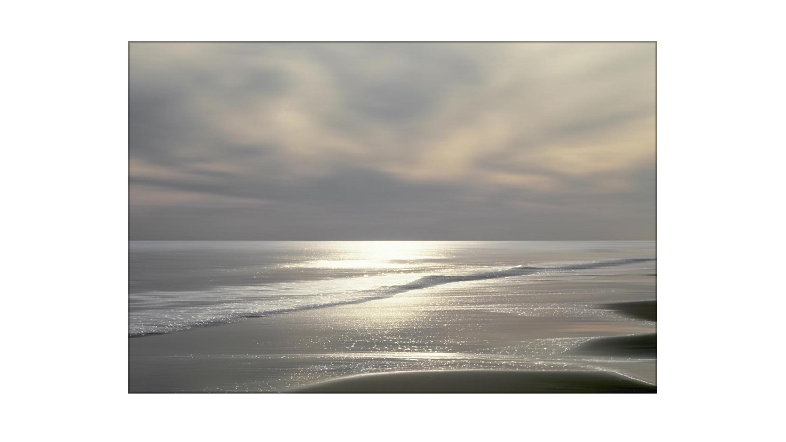 La Grolla Silver Light Unframed Canvas Wall Art