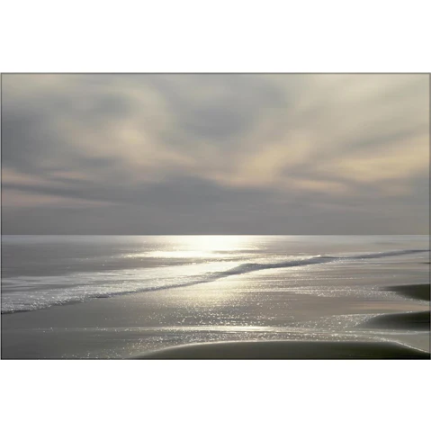 La Grolla Silver Light Unframed Canvas Wall Art