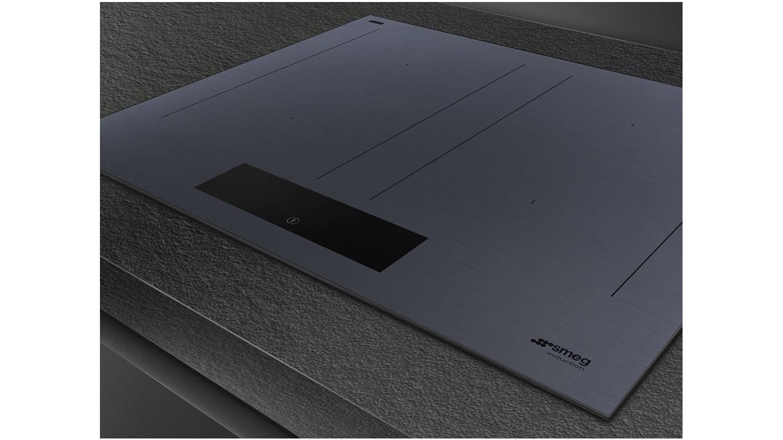 Smeg Linea 90cm MultiZone Induction Cooktop Neptune Grey Harvey Norman
