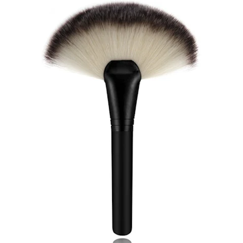 TODO Professional Fiber Define Bronzer Illuminator Flat Fan Brush - Black