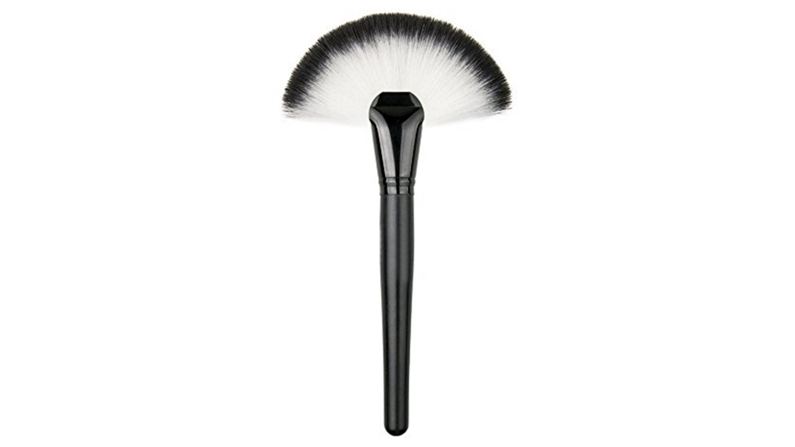 TODO Professional Fiber Define Bronzer Illuminator Flat Fan Brush - Black Silver