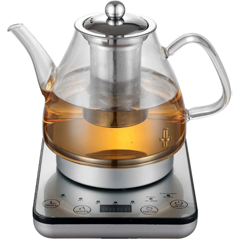 Healthy Choice 1.2Litre Digital Glass Kettle with Electric Tea Pot and Infuser