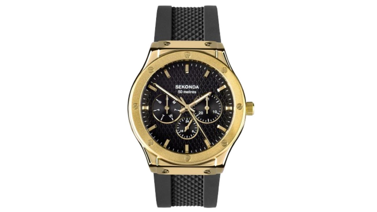 Sekonda 4.2cm Titan Watch with Black Dial - Gold