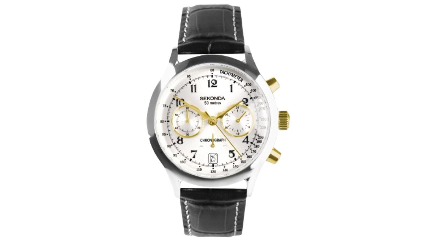 Sekonda Silver Alloy Case Archer Watch with Silver Dial - 4cm
