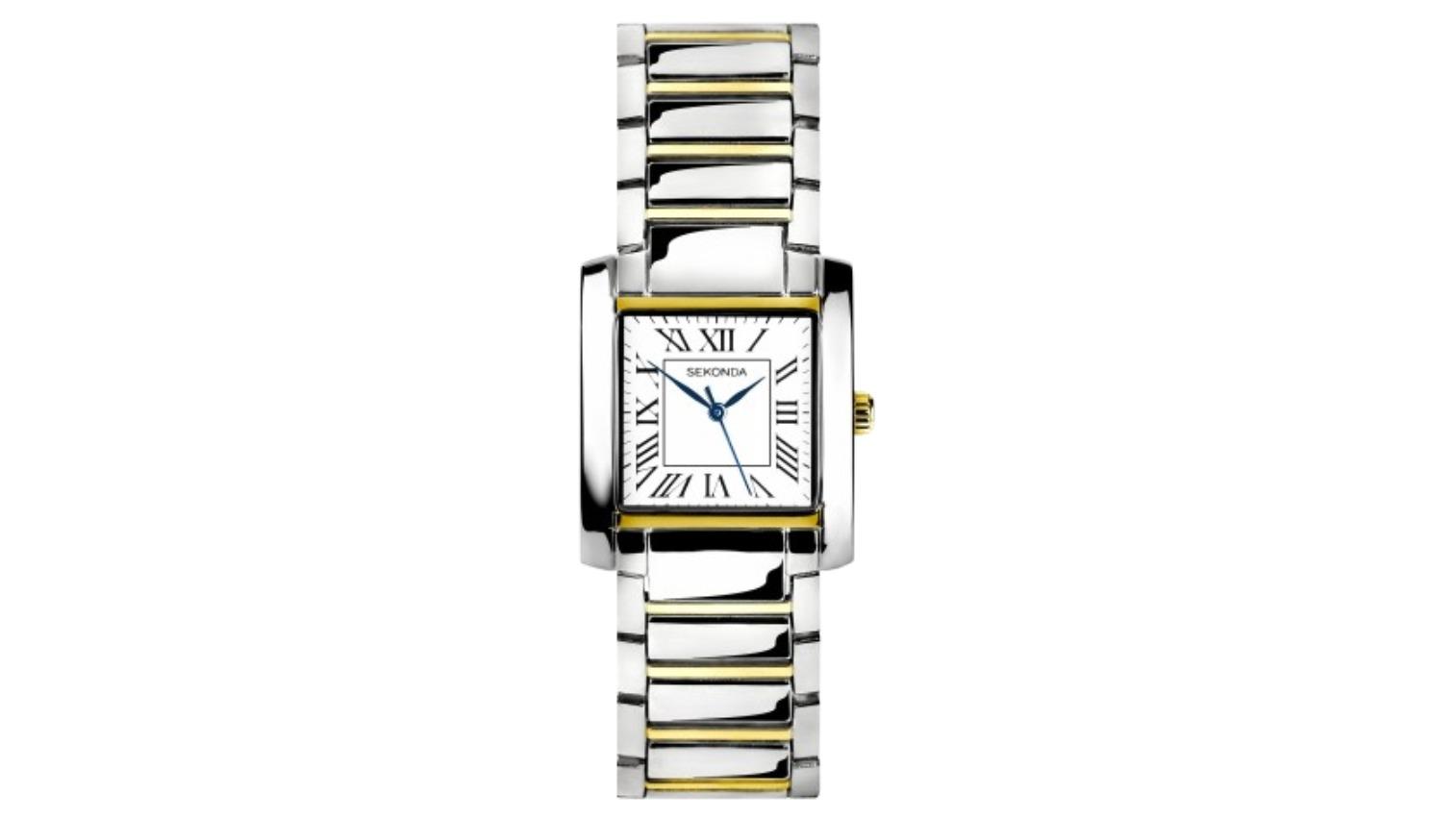 Sekonda 2-Tone Montreal Watch with White Dial - 3cm