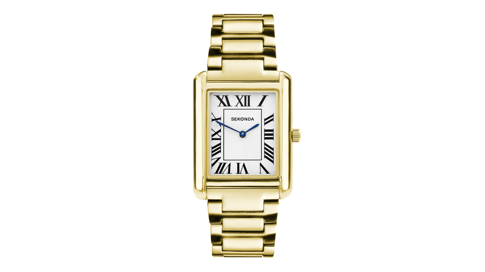 Sekonda Clement Gold Alloy Rectangle Case and Bracelet Mens Watch with White Dial