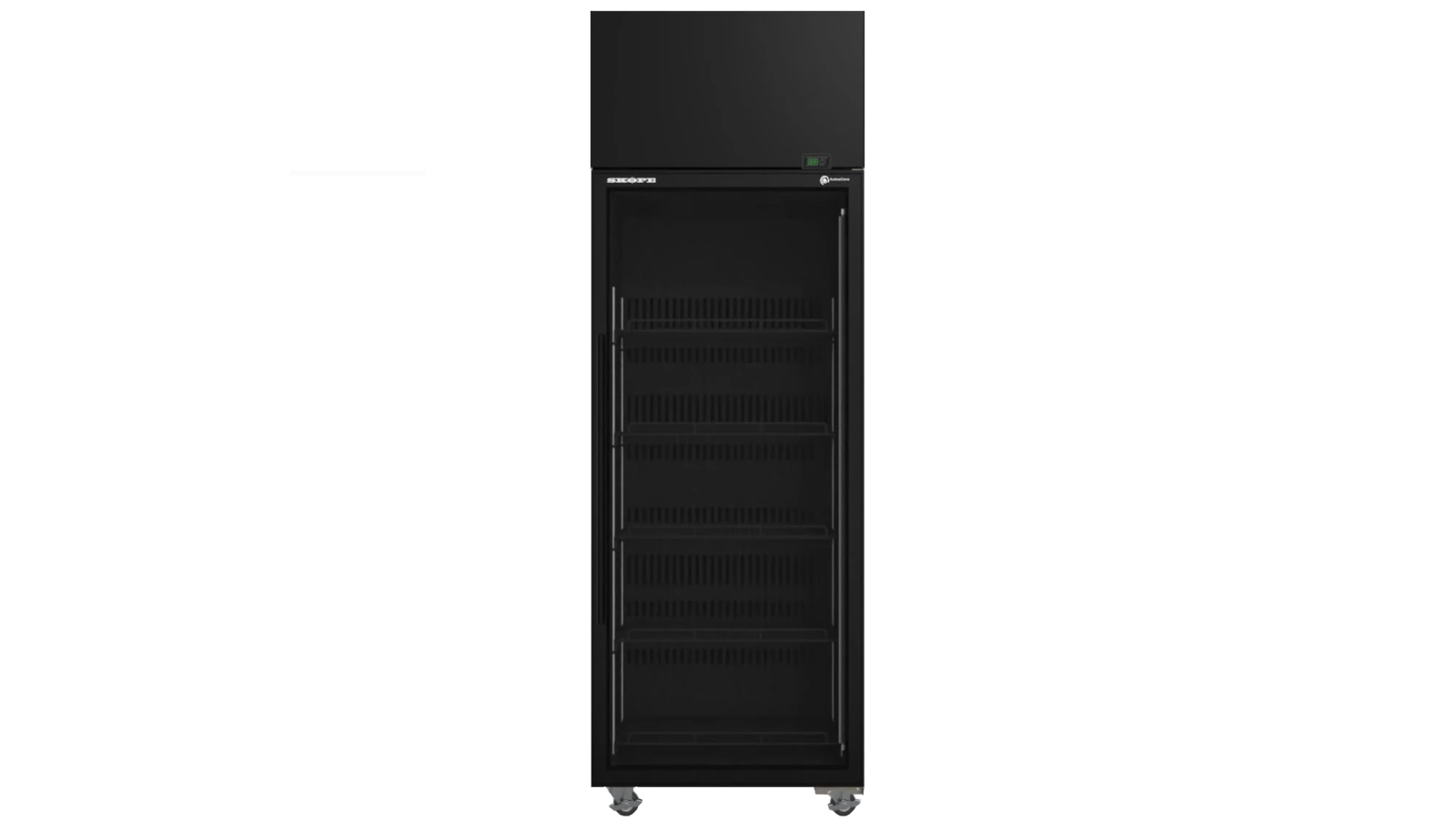 Skope 610L 1 Glass Door Display or Storage Fridge - Black