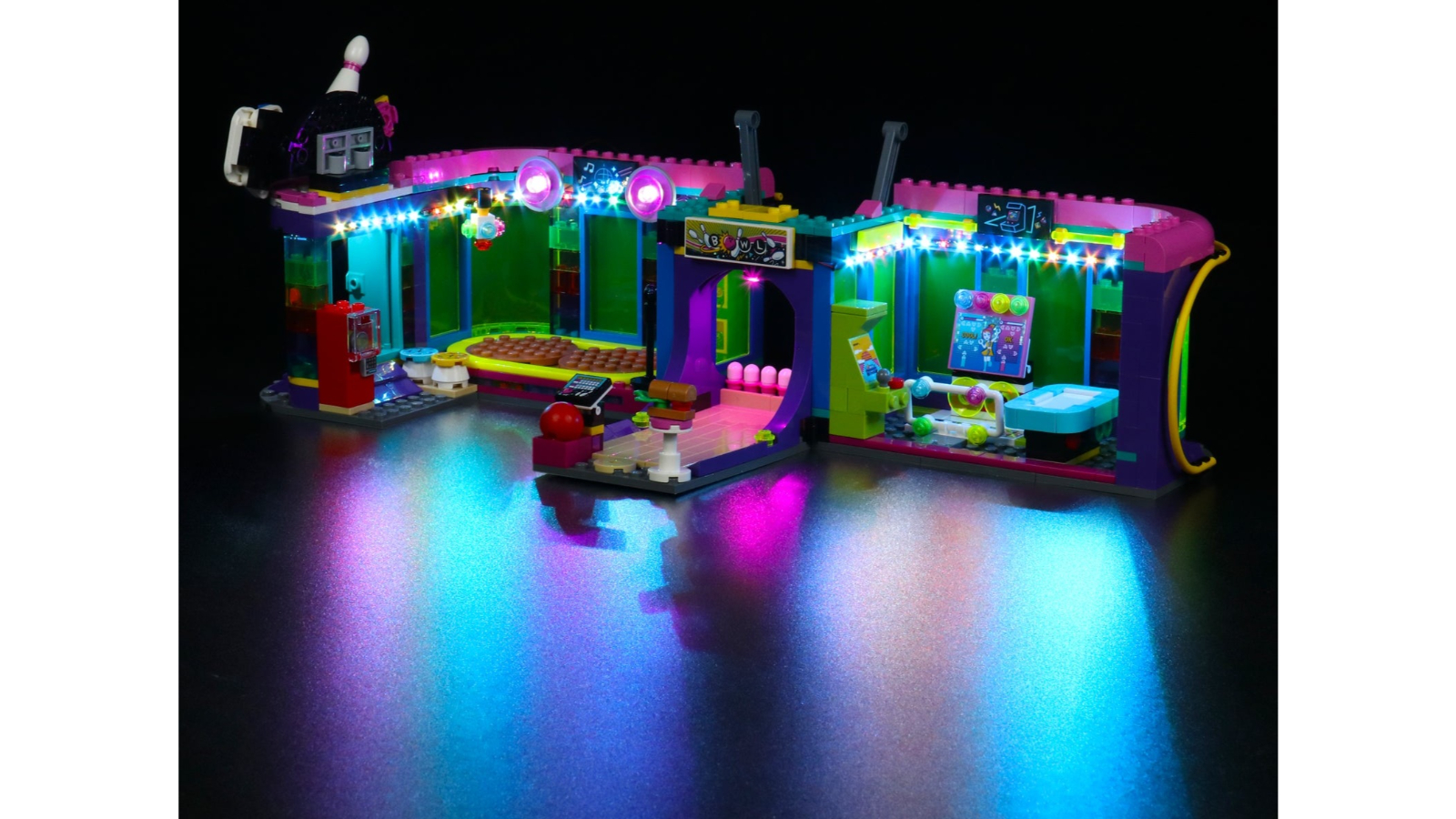 Brick Shine Light Kit for Lego Roller Disco Arcade 41708 Classic Version