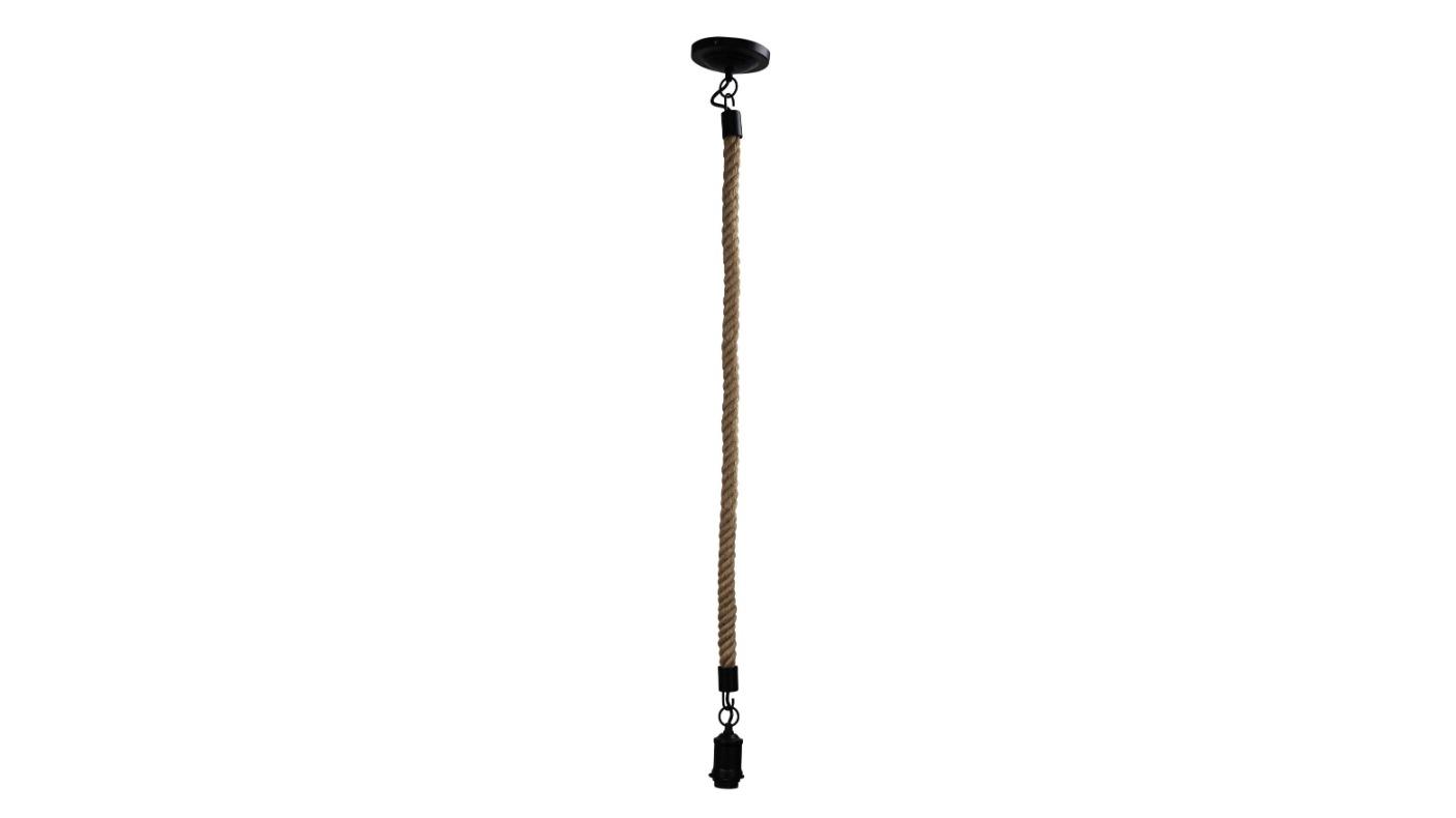 Oriel Lighting Matt Black Rope Pendant Light and Coir