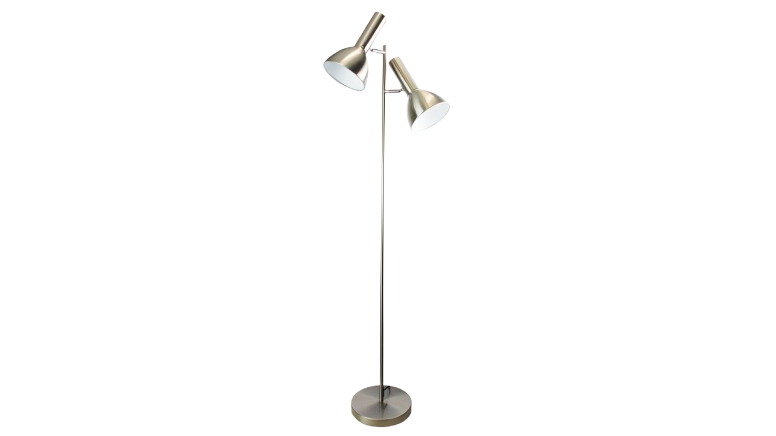Oriel Lighting Vespa Mid-Century Twin Floor Lamp - Brushed Chrome