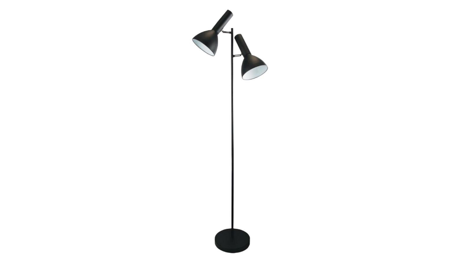 Oriel Lighting Vespa Mid-Century Twin Floor Lamp - Black
