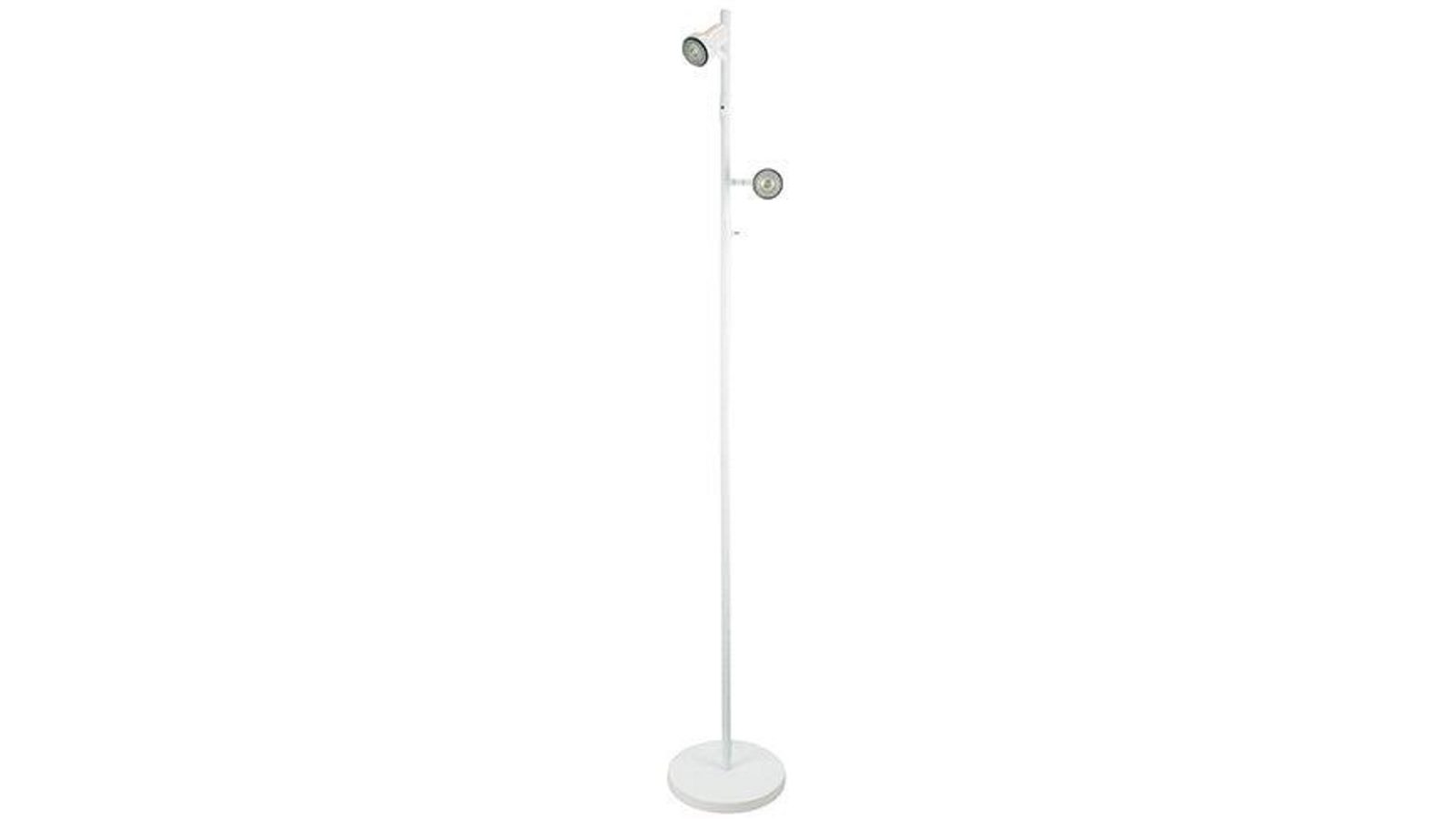 Stylux Lighting Twin Adjustable White Floor Lamp