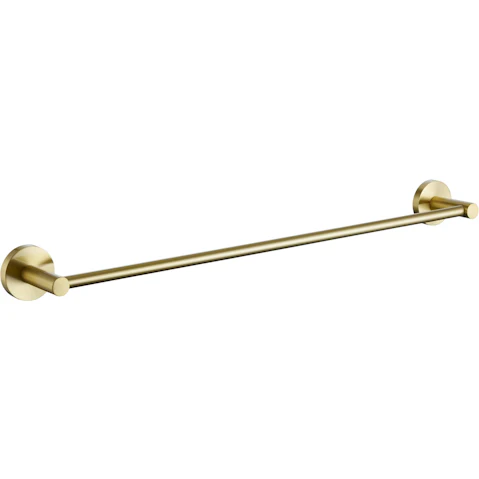 PLD Sienna 800mm Single Towel Rail - Brushed Brass