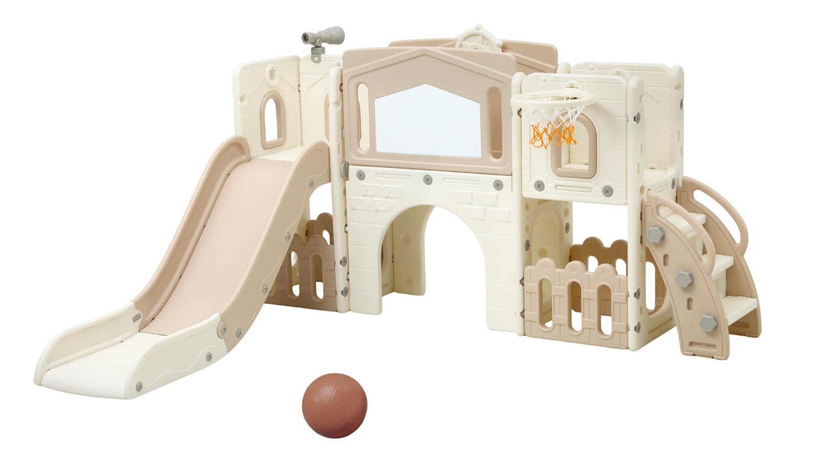 Keezi Kids 6-in-1 Slide Set - Beige