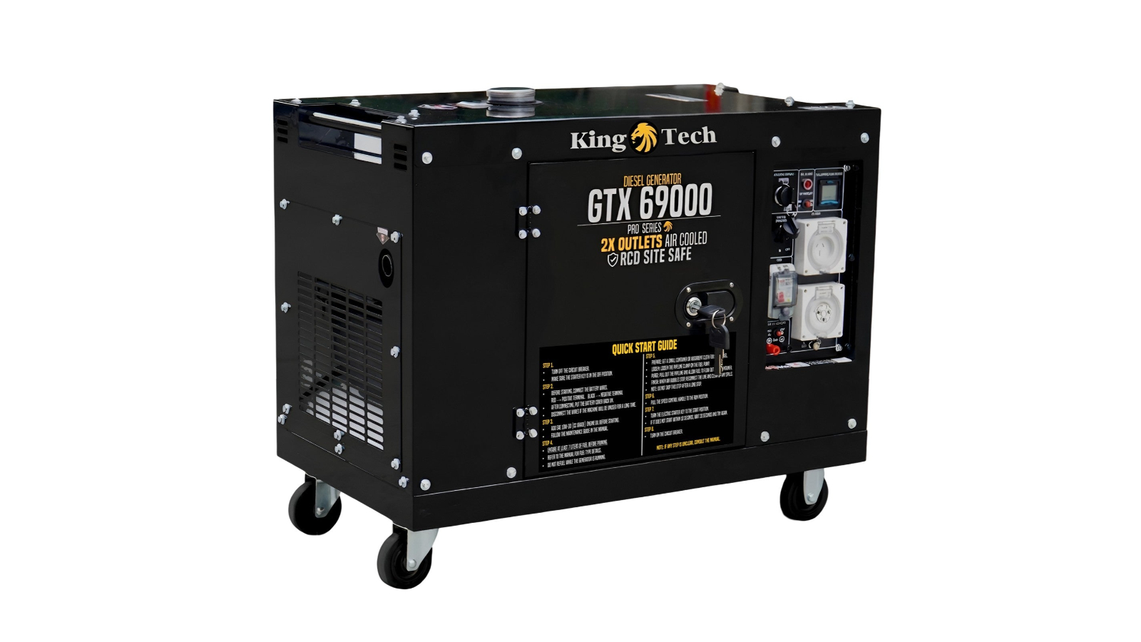 Kingtech Portable Diesel Generator - Silent 8.4Kva GTX69000