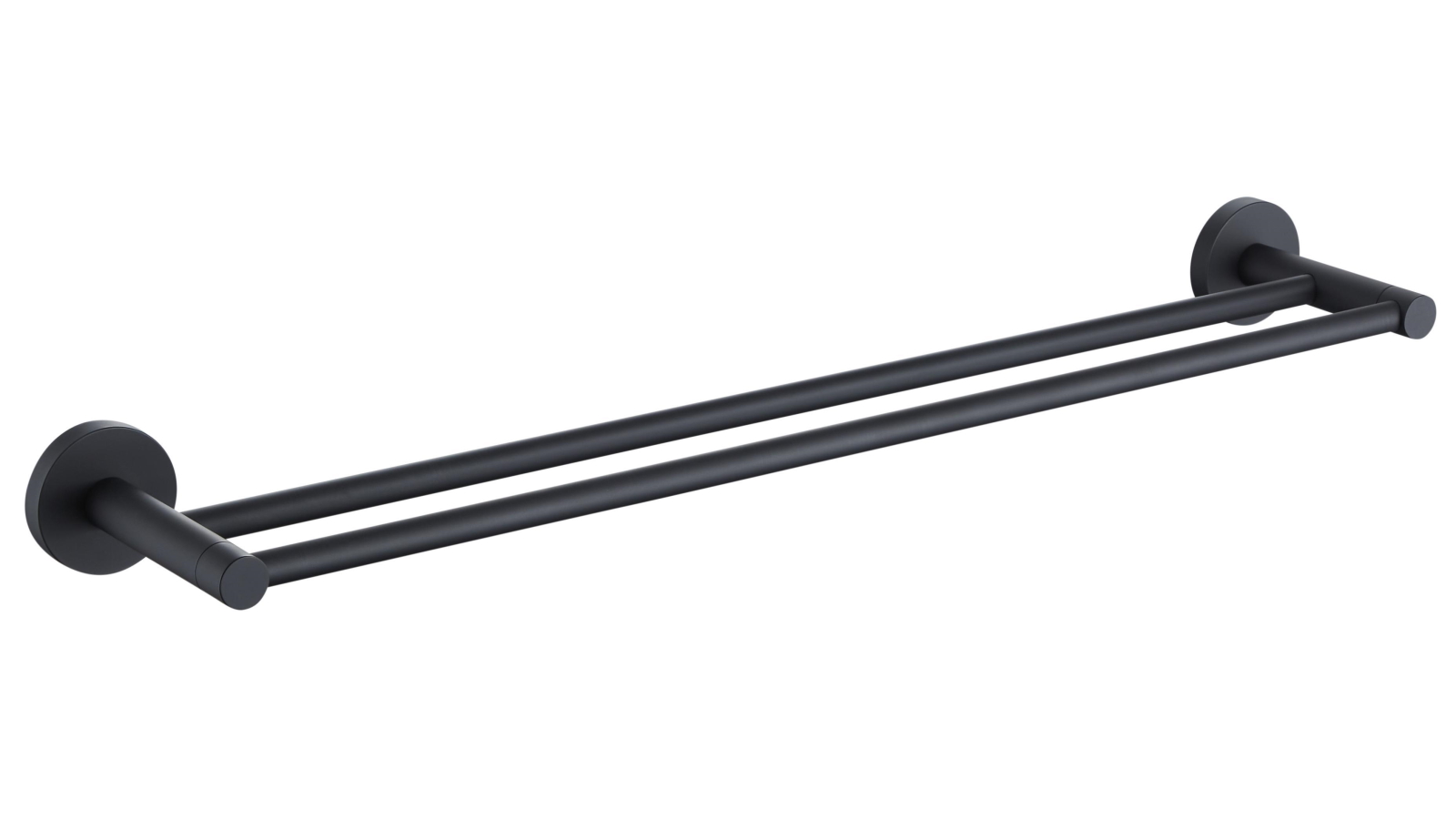 PLD Sienna 600mm Double Towel Rail - Matte Black