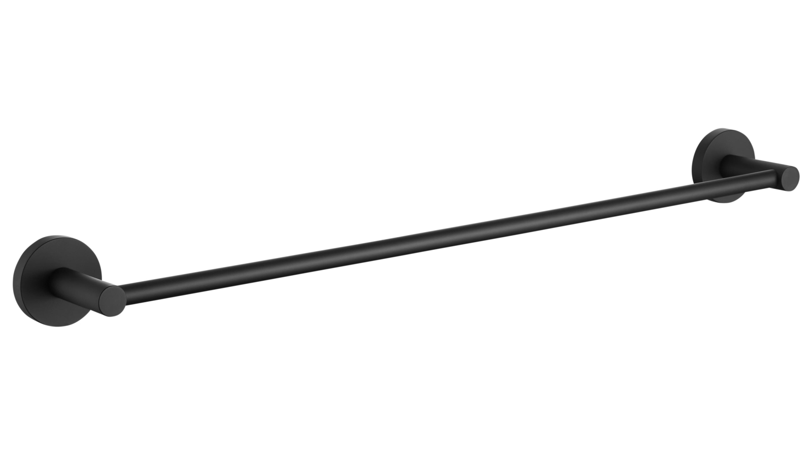 PLD Sienna 600mm Single Towel Rail - Matte Black