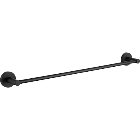 PLD Sienna 600mm Single Towel Rail - Matte Black