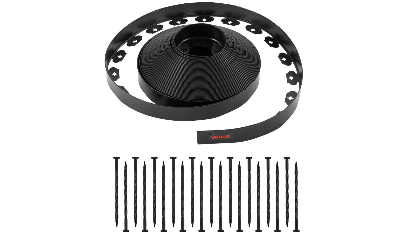 Vevor Landscape Edging 3000 x 4cm L-Shaped Durable Plastic Garden Border No Dig