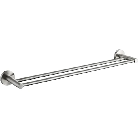 PLD Sienna 600mm Double Towel Rail - Satin Nickel