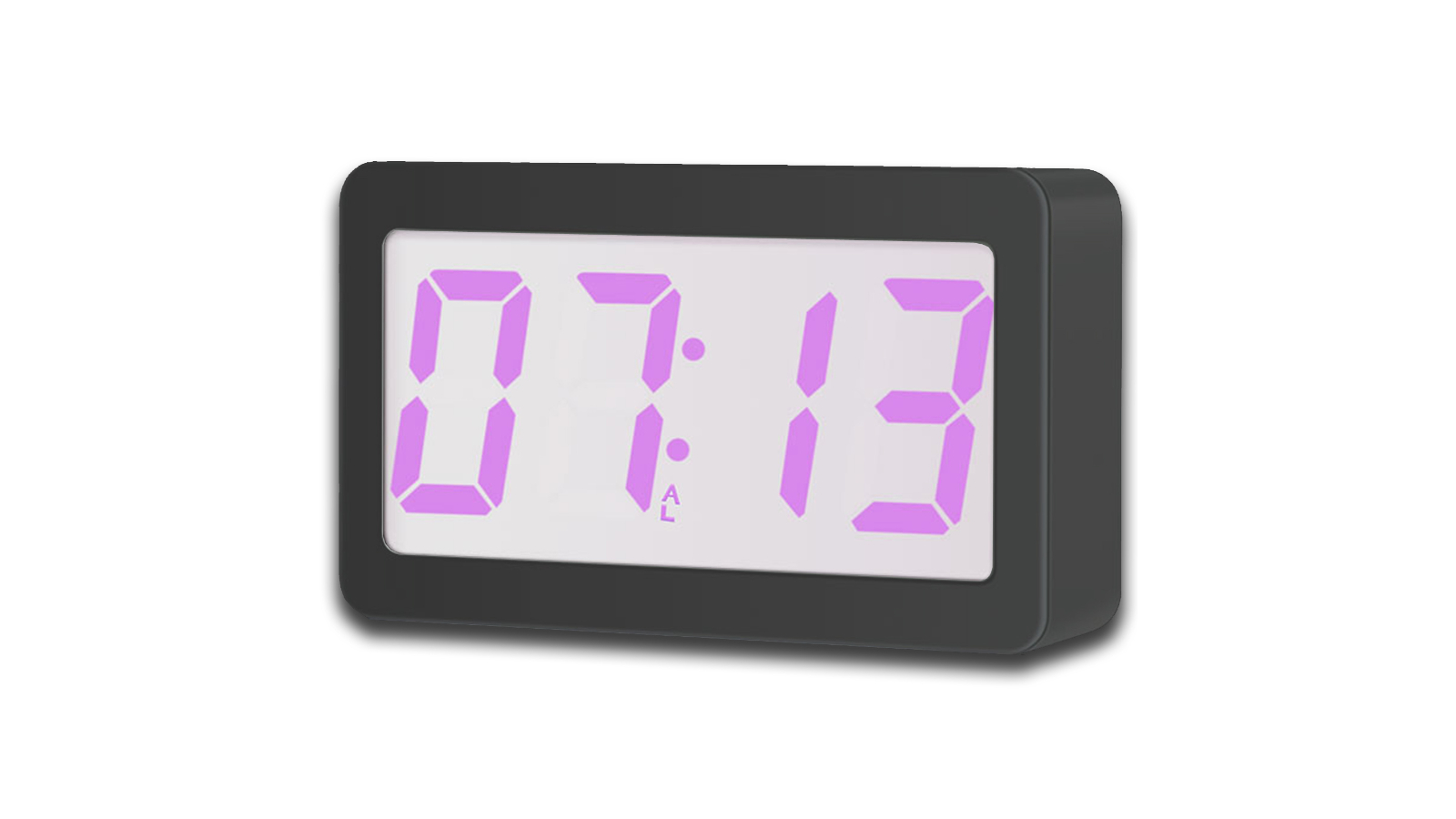 TODO 115 Colour LED Display USB Power Digital Alarm Clock - Black