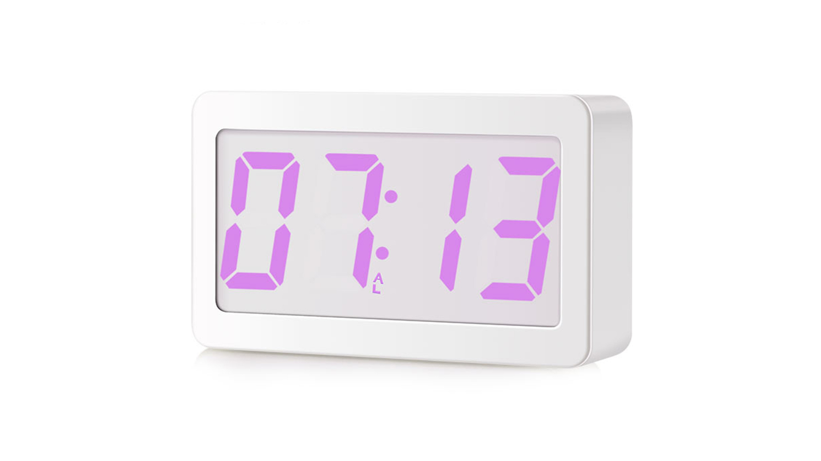 TODO 115 Colour LED Display USB Power Digital Alarm Clock - White